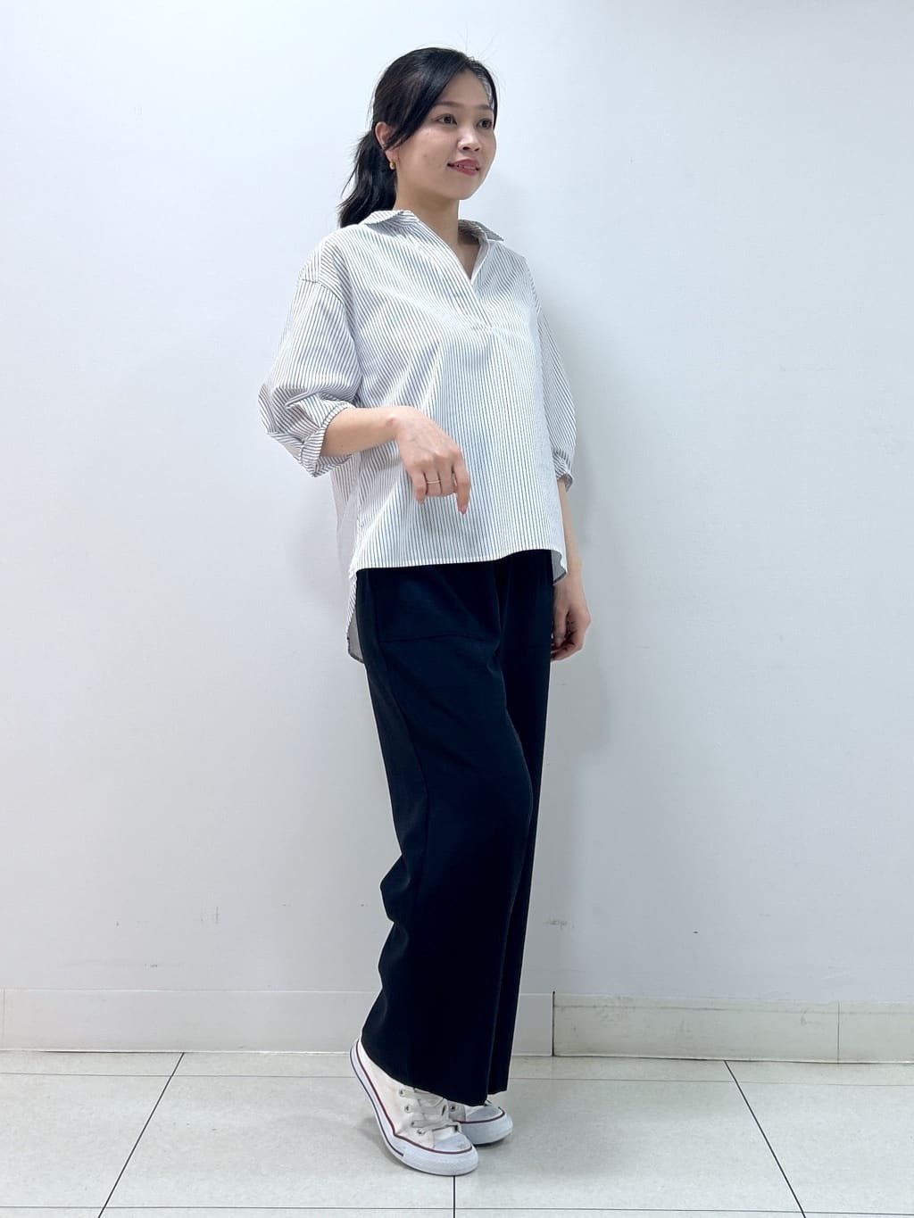 Kaiさんの「Dessin｜【洗える】スキッパーシャツブラウス」を使ったコーディネート