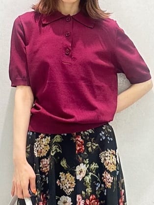 Miwaさんの「UNTITLED｜【トレンド/きれいめ】5分袖ポロニット」を使ったコーディネート