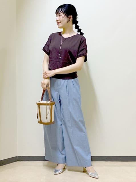  beni_gingerさんの「Reflect｜【選べる7色◎／手洗い可／二の腕カバー】半袖ニット」を使ったコーディネート