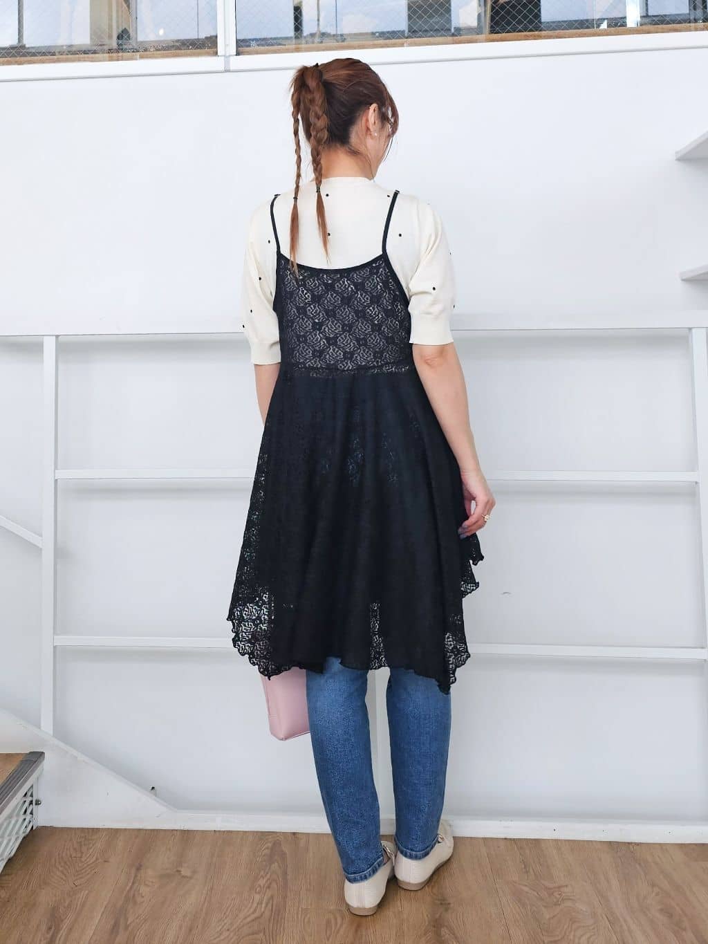 ゆゆさんの「SHOO･LA･RUE｜【前後2WAYネック】レイヤードスタイルにおすすめ レースキャミチュニック」を使ったコーディネート