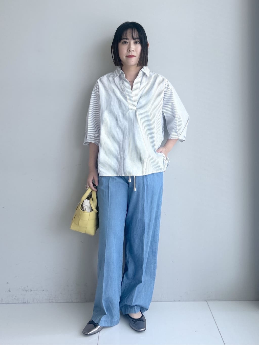 Hirokaさんの「Dessin｜【洗える】スキッパーシャツブラウス」を使ったコーディネート
