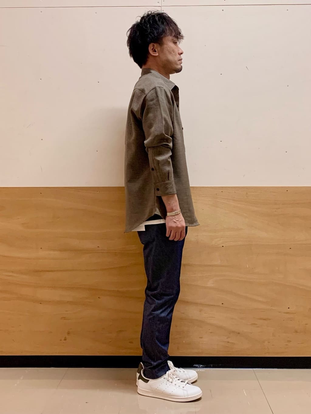 MATUさんの「THE SHOP TK｜【LINO FINE】リネンライク 長袖シャツ UVカット/イージーケア/吸水速乾/洗濯機OK」を使ったコーディネート