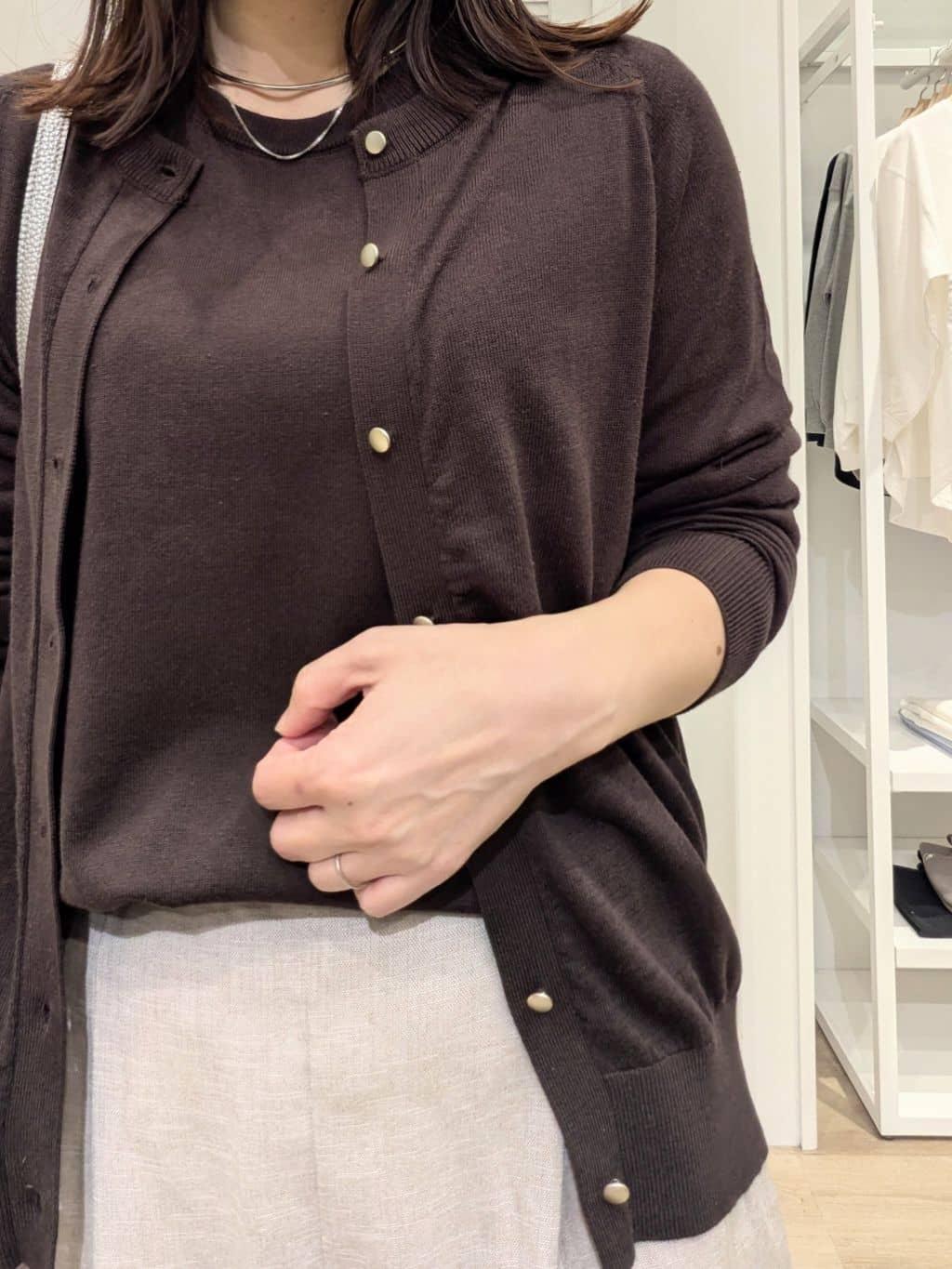 enさんの「Dessin｜レザー調スクエアトゥ  フラットパンプス」を使ったコーディネート