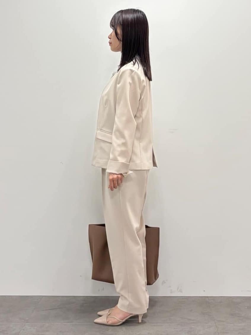 kozuさんの「index｜【接触冷感／吸水速乾】ノーカラージャケット／セットアップ対応可《洗える／防シワ／ストレッチ》」を使ったコーディネート