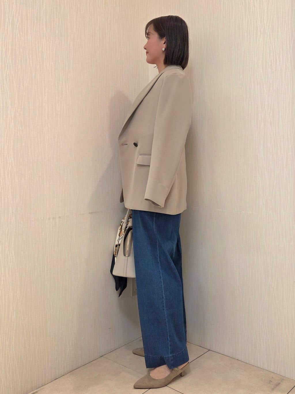 naokoさんの「UNTITLED｜◆【洗える/ストレッチ性】ダブルブレストジャケット」を使ったコーディネート
