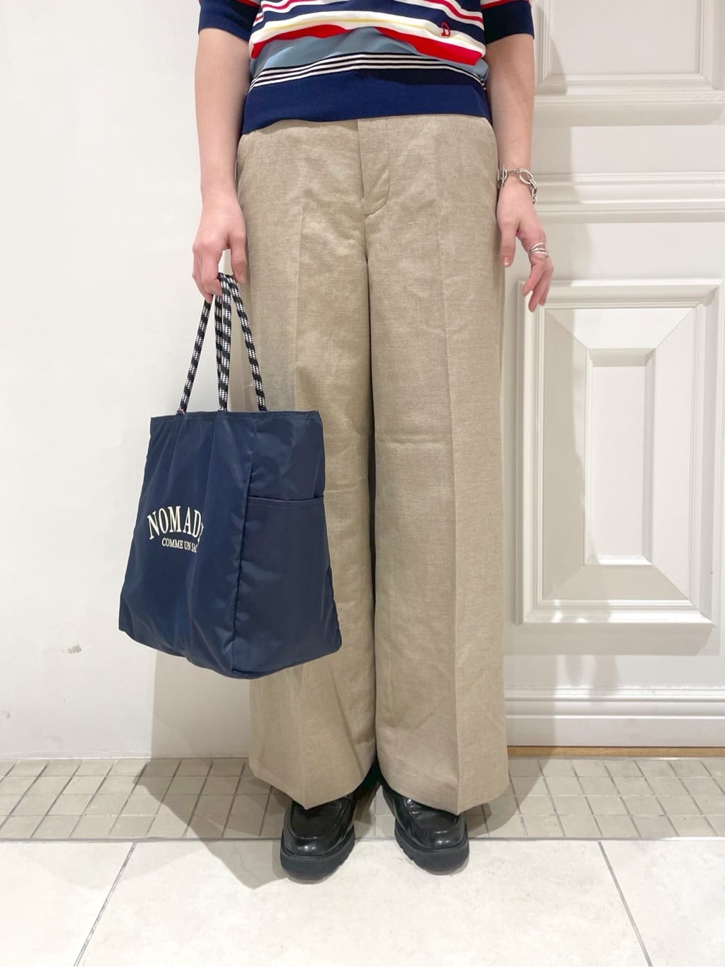 makiさんの「DRESSTERIOR｜◆【otonaMUSE5月号掲載】コットンシルクマルチボーダーニット」を使ったコーディネート