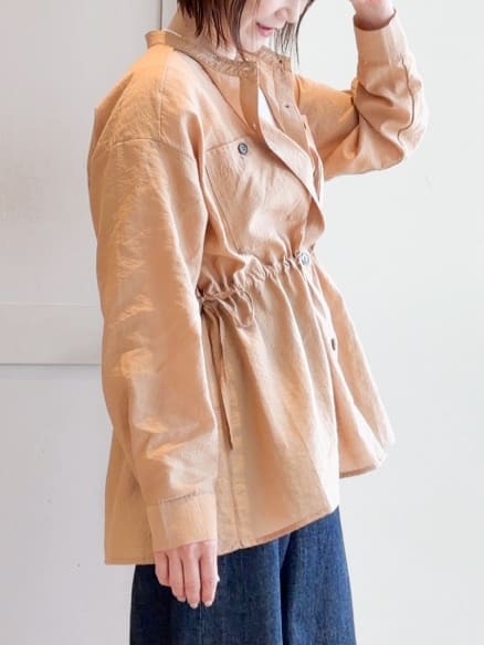 yamakoさんの「grove｜高評価！【体型カバー・洗える】シアーサファリシャツジャケット」を使ったコーディネート