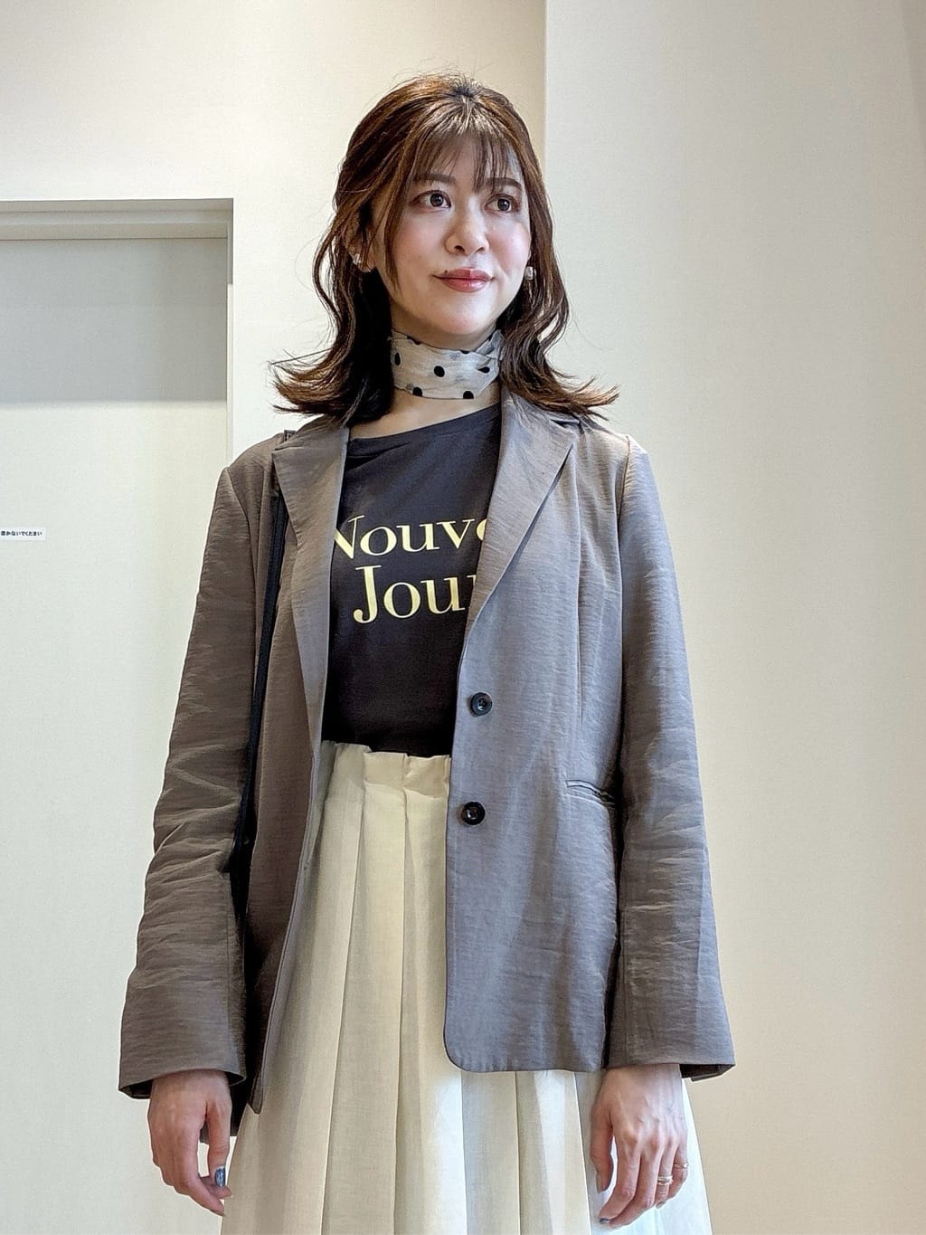 もんちゃんさんの「OPAQUE.CLIP｜シングルテーラードジャケット【洗える／裏地なし】」を使ったコーディネート