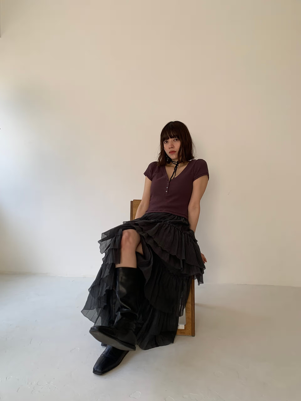 miyu maesakaさんの「CODE A｜M dramatic skirt」を使ったコーディネート