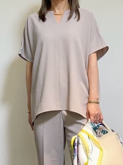 tomoさんの「UNTITLED｜【接触冷感/UVカット/遮熱機能】フライスジャージカーディガン」を使ったコーディネート
