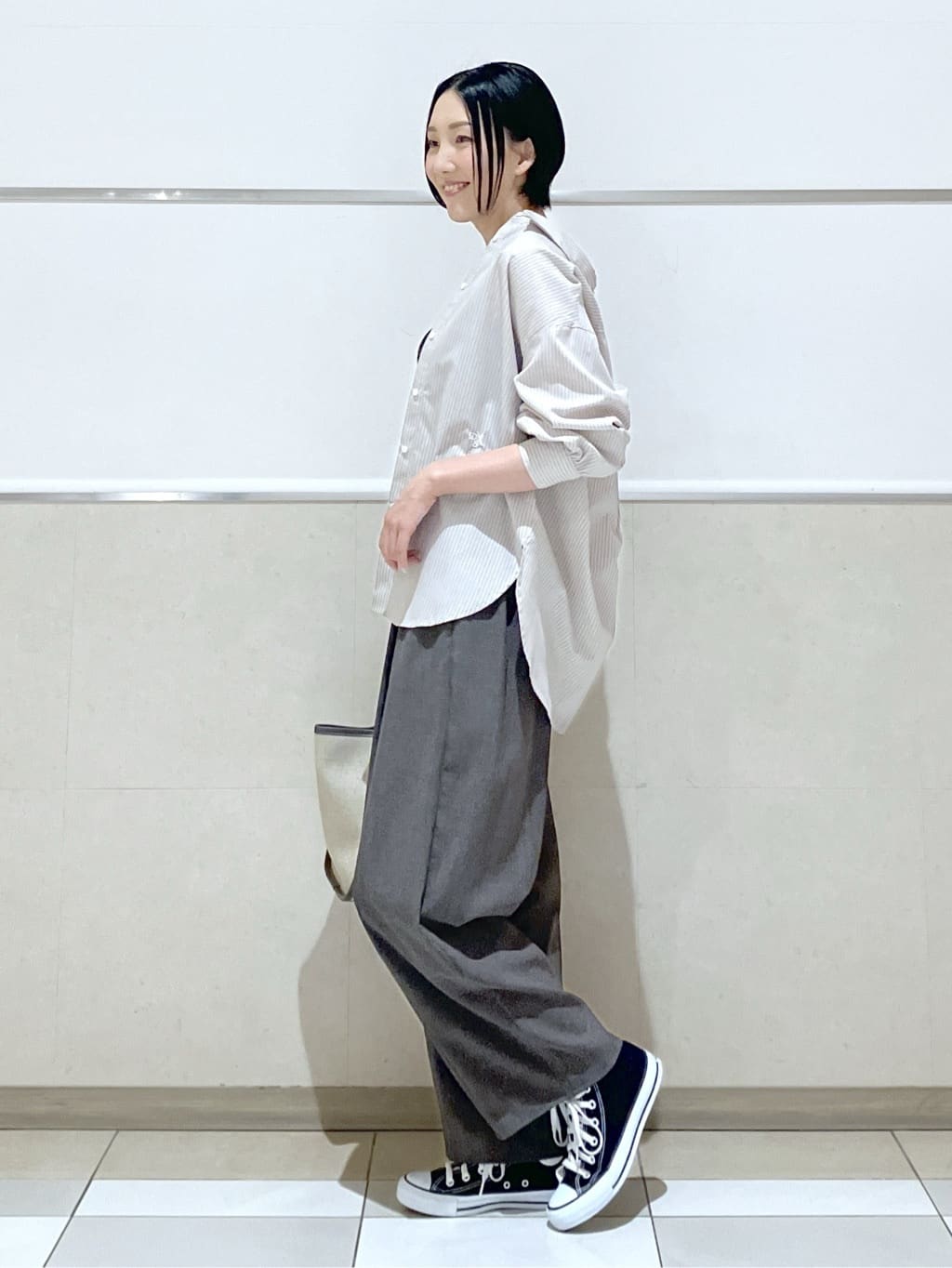 eriko さんの「Dessin｜【洗える】高密度ベーシックシャツ」を使ったコーディネート