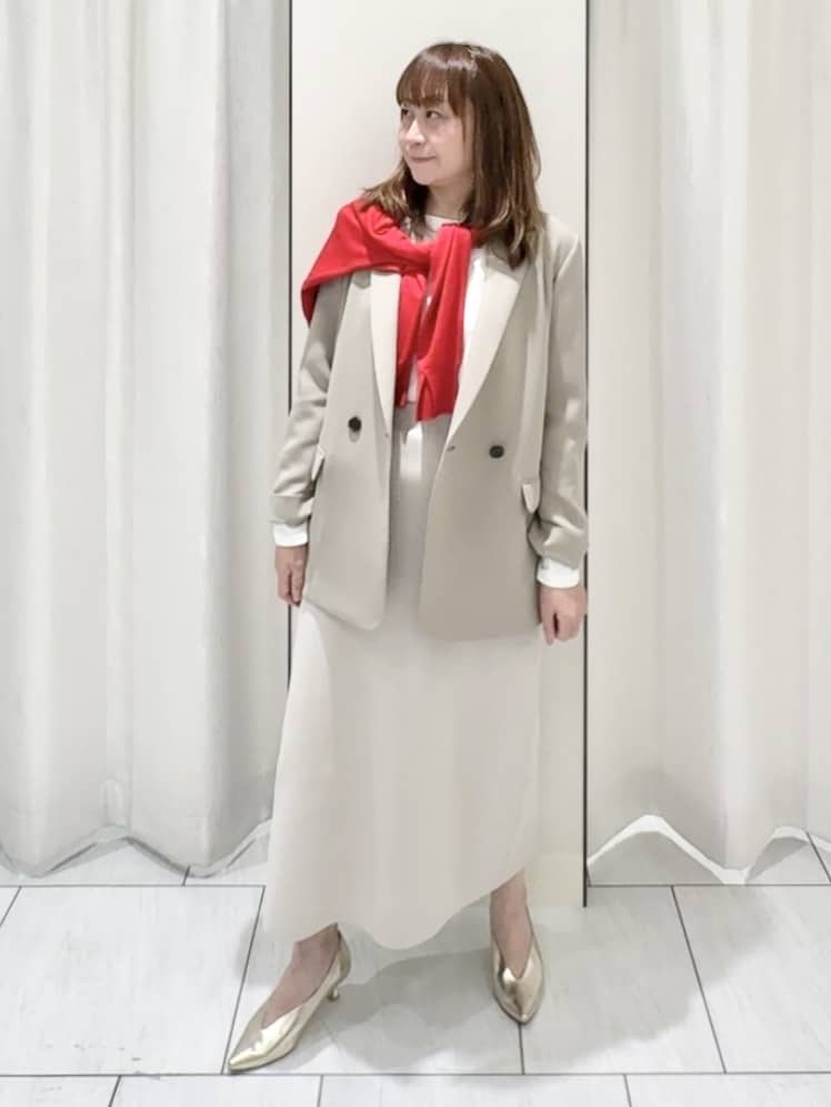 ʏᴜᴋɪᴋᴏさんの「UNTITLED｜◆【洗える/ストレッチ性】ダブルブレストジャケット」を使ったコーディネート