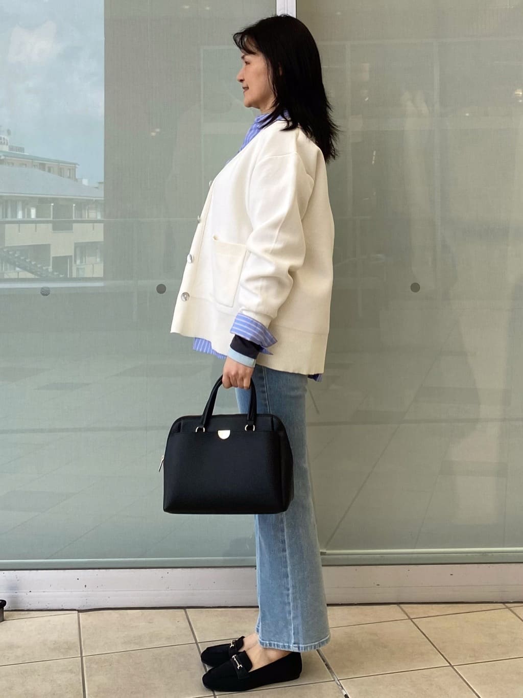 Jeanさんの「OPAQUE.CLIP｜バックシャンスキッパーシャツ【洗濯機OK】」を使ったコーディネート