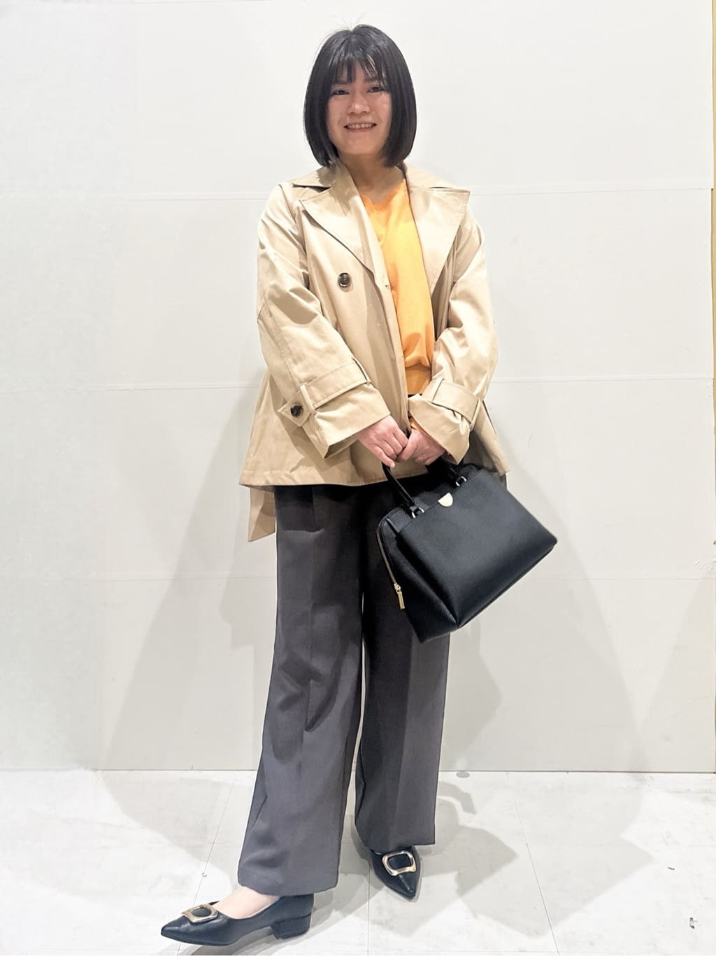 Minさんの「OPAQUE.CLIP｜ミドルトレンチコート【洗濯機OK】」を使ったコーディネート