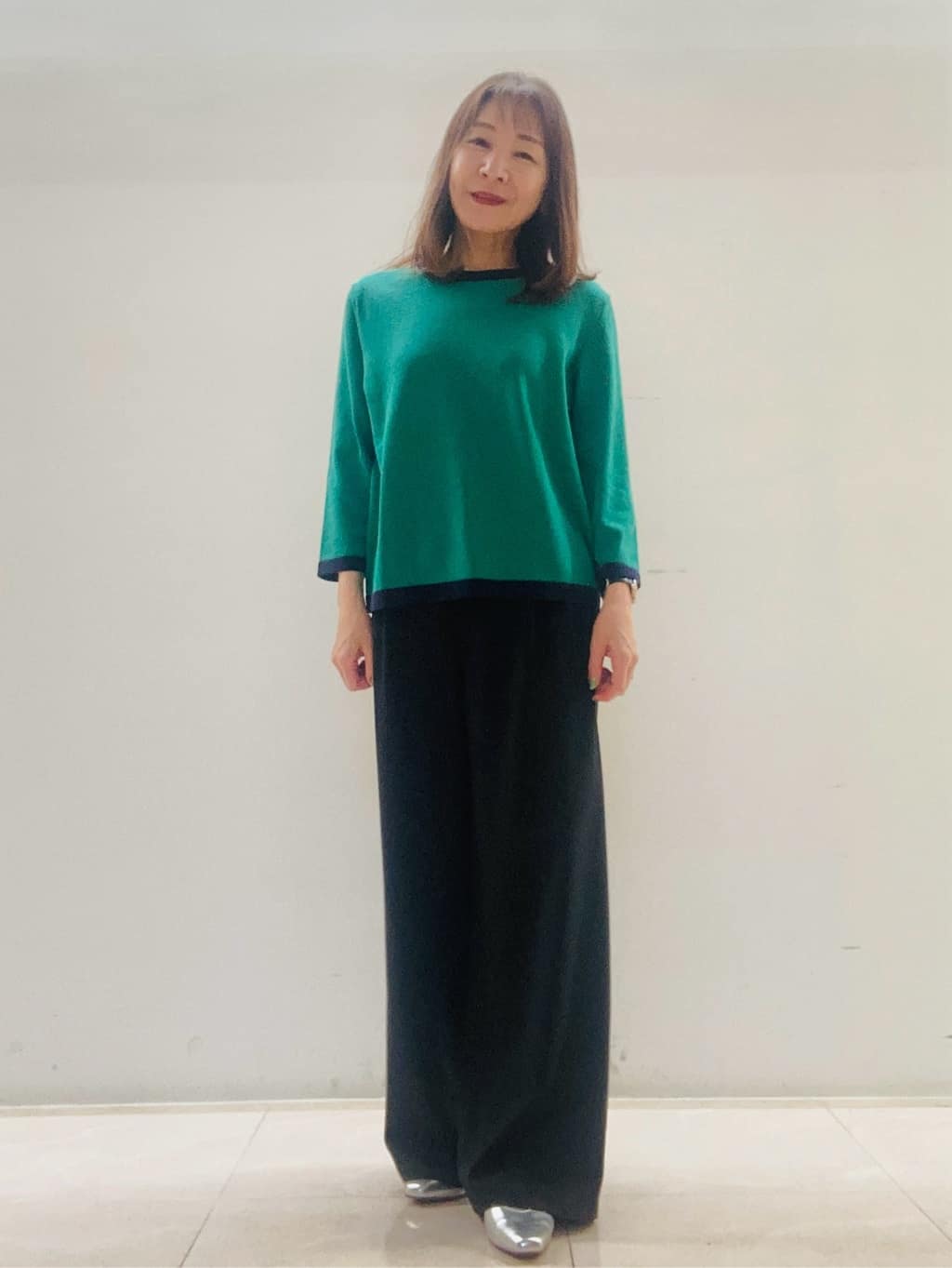 kurodaさんの「Reflect｜【アンサンブル可】バイカラーニット」を使ったコーディネート