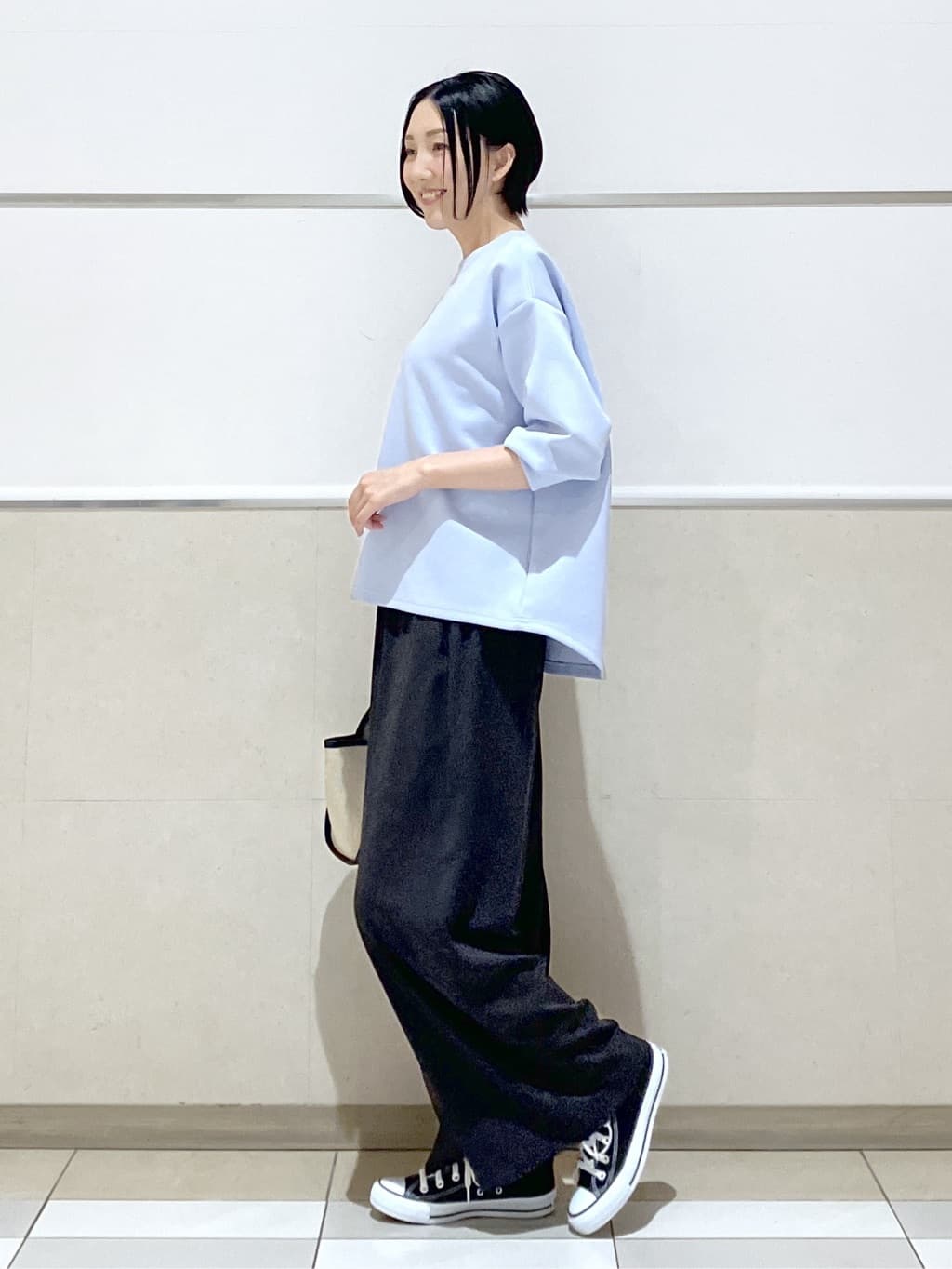 eriko さんの「Dessin｜【洗える】8分袖ボンディングカットソー」を使ったコーディネート