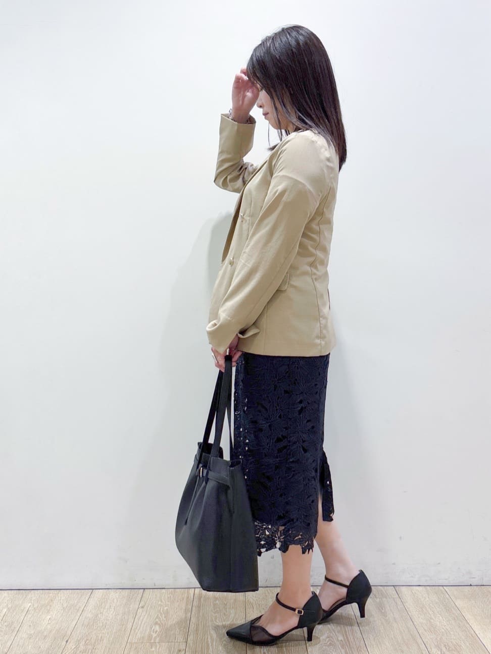 mameさんの「index｜《再入荷》ダブルブレストテーラードジャケット【接触冷感／吸水速乾／イージーアイロン／防シワ／洗濯機O」を使ったコーディネート