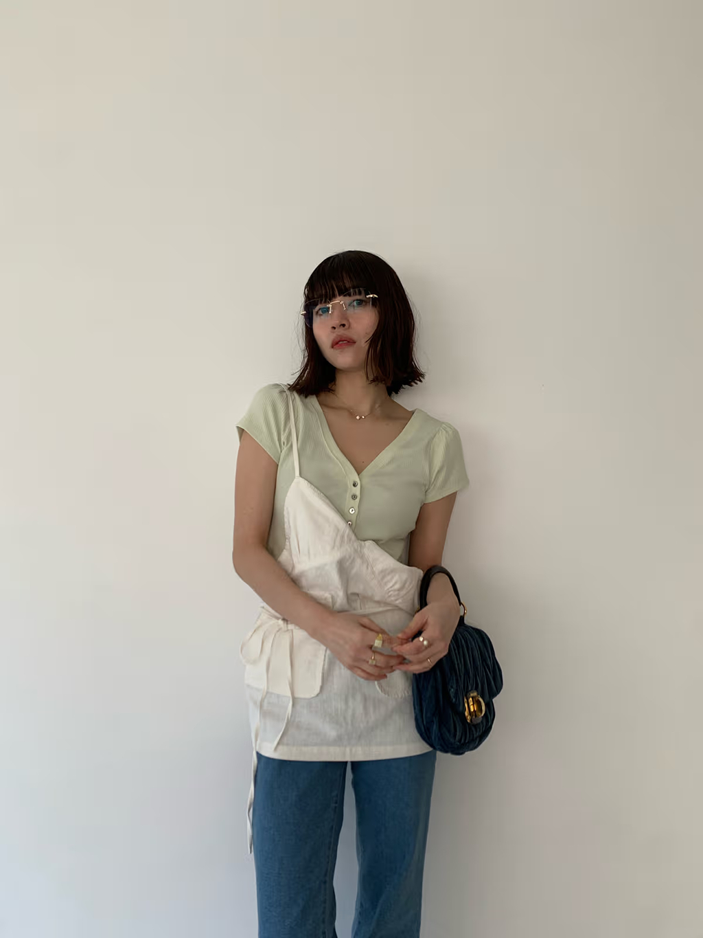 miyu maesakaさんの「CODE A｜M everyday rib button tee」を使ったコーディネート