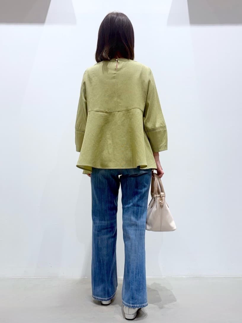 ＷＡさんの「grove｜【UVカット・体型カバーも叶う】麻調メッシュランタンスリーブブラウス」を使ったコーディネート