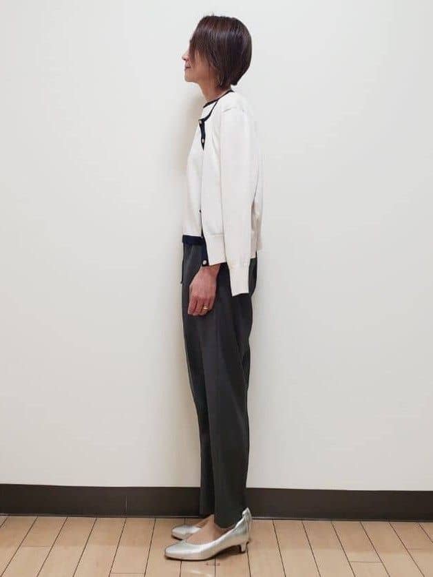 yuuさんの「Reflect｜【アンサンブル可】バイカラーカーディガン」を使ったコーディネート