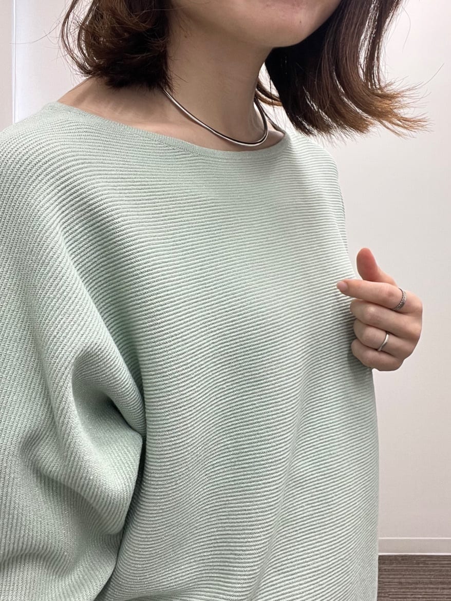 saoriさんの「【手洗い可】ラメガーターニット」を使ったコーディネート