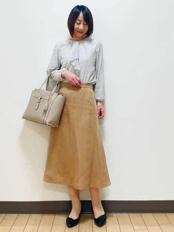 Riiさんの「Reflect｜【UVカット／接触冷感】フロントフリルシフォンブラウス」を使ったコーディネート