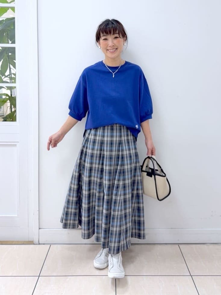 Osawaさんの「Dessin｜【360度可愛い】バックヘンリーカットソー5分袖」を使ったコーディネート