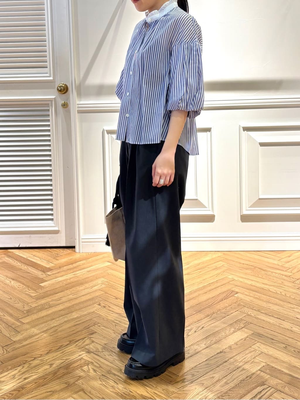 cocoさんの「DRESSTERIOR｜◆【otonaMUSE5月号掲載/ウォッシャブル】ロンドンストライプクレリックブラウス」を使ったコーディネート