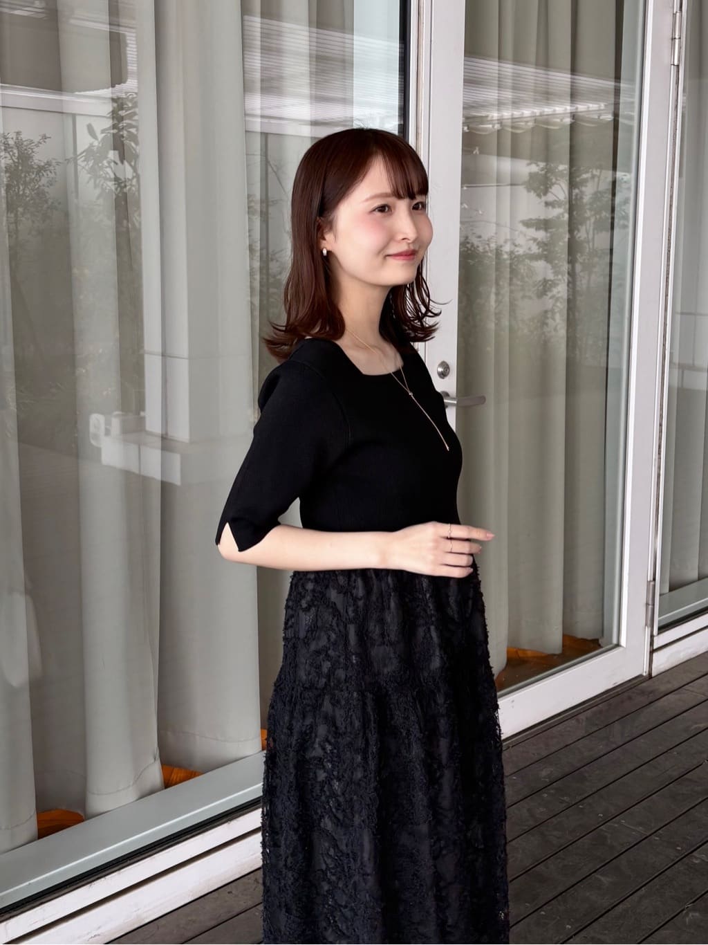 みさかさんの「index｜《ツインセット》カーディガン&times;ニットドッキングワンピース【洗濯機OK】」を使ったコーディネート