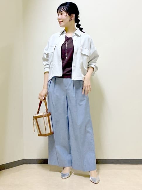  beni_gingerさんの「Reflect｜【選べる7色◎／手洗い可／二の腕カバー】半袖ニット」を使ったコーディネート