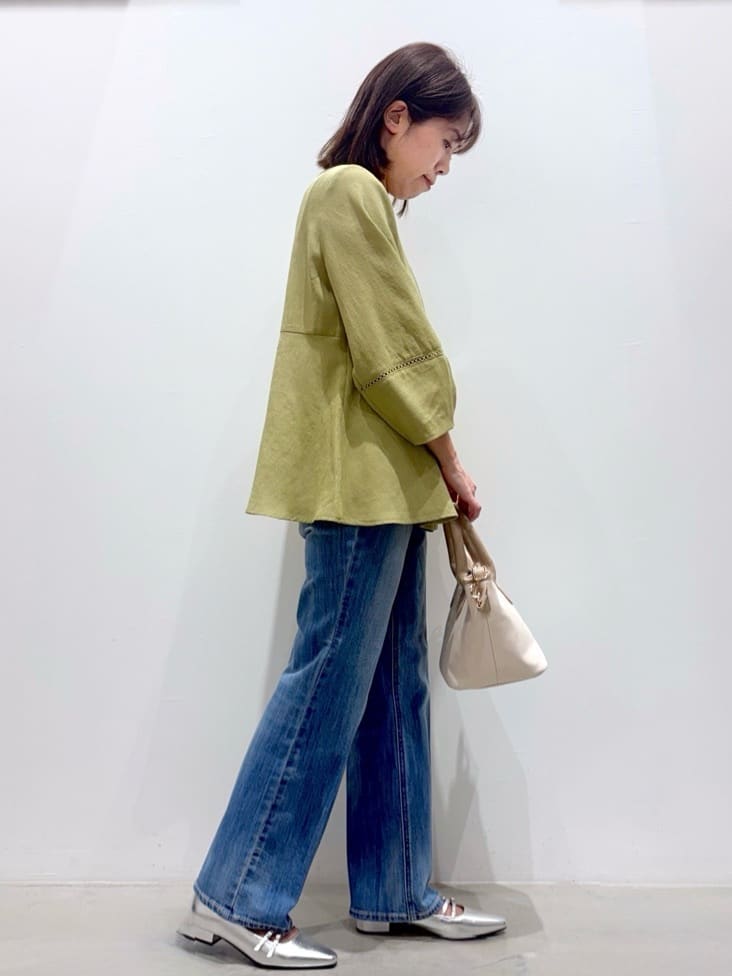 ＷＡさんの「grove｜【UVカット・体型カバーも叶う】麻調メッシュランタンスリーブブラウス」を使ったコーディネート