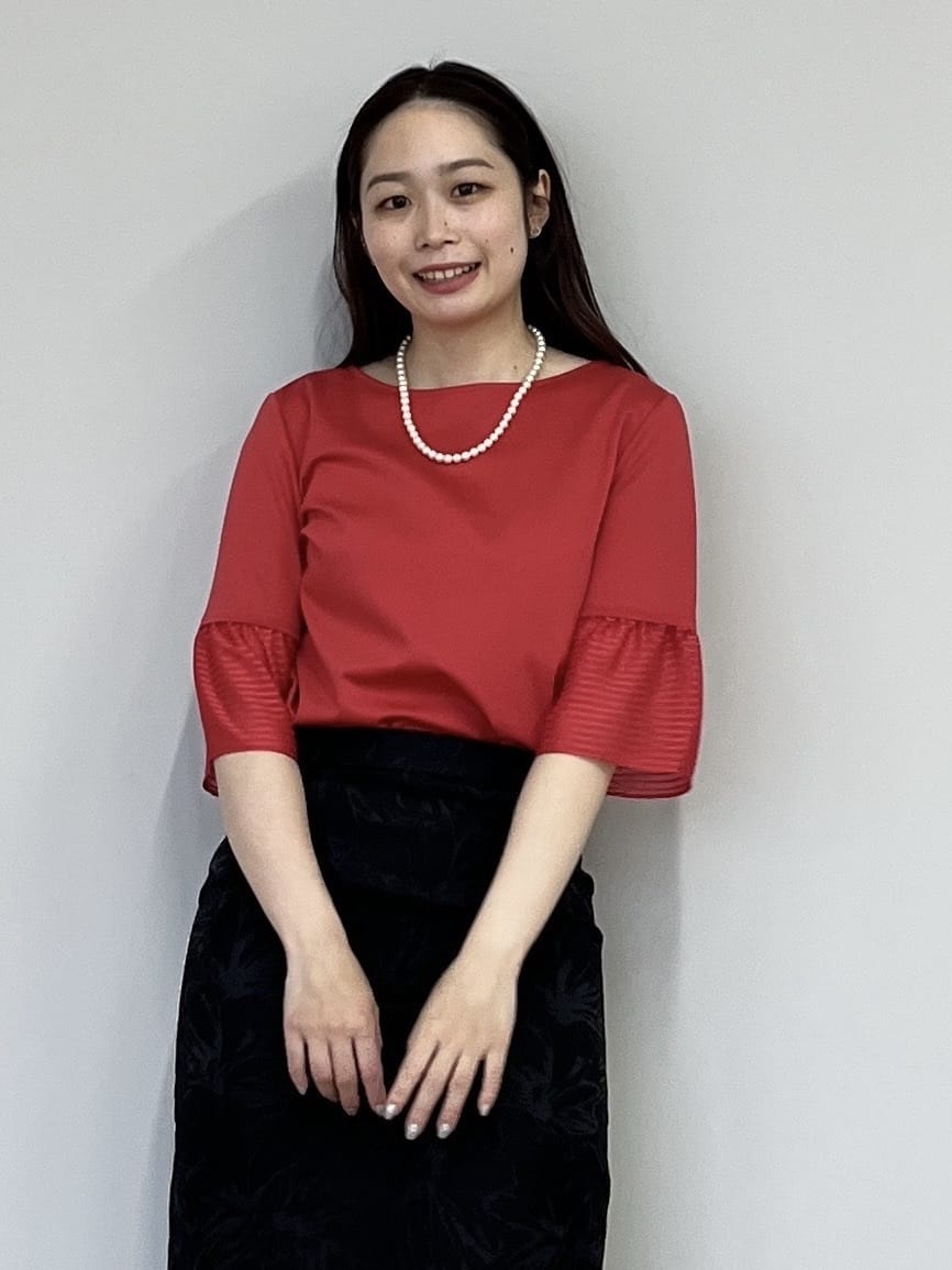 Saekoさんの「COUP DE CHANCE｜【5分袖／日本製／接触冷感】異素材ドッキングカットソー」を使ったコーディネート