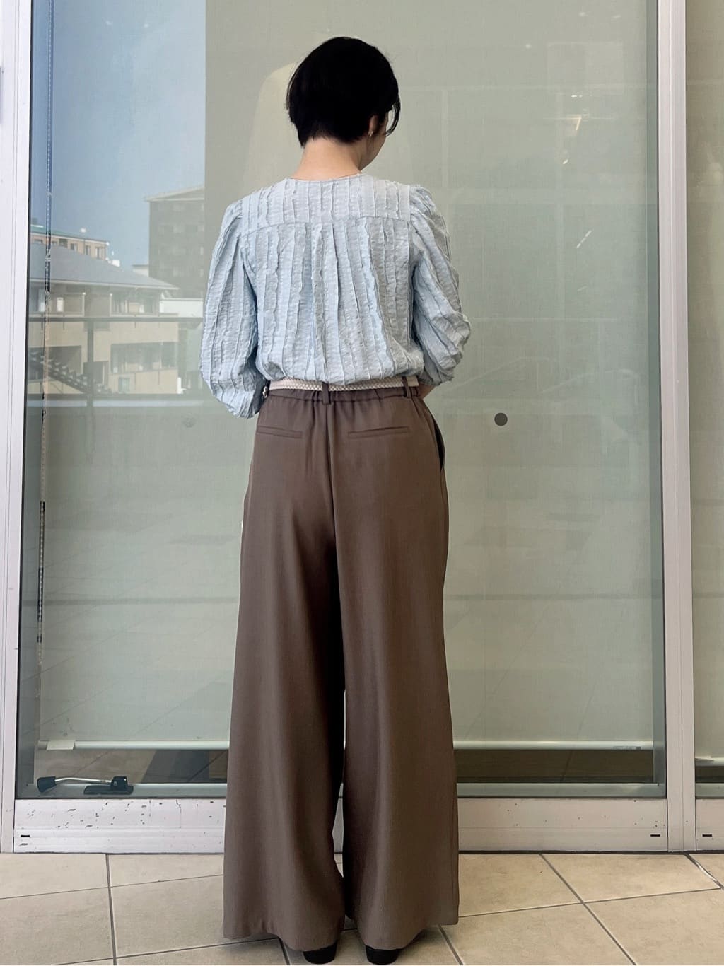 yo-koさんの「OPAQUE.CLIP｜フリンジジャカードブラウス【洗濯機OK】」を使ったコーディネート