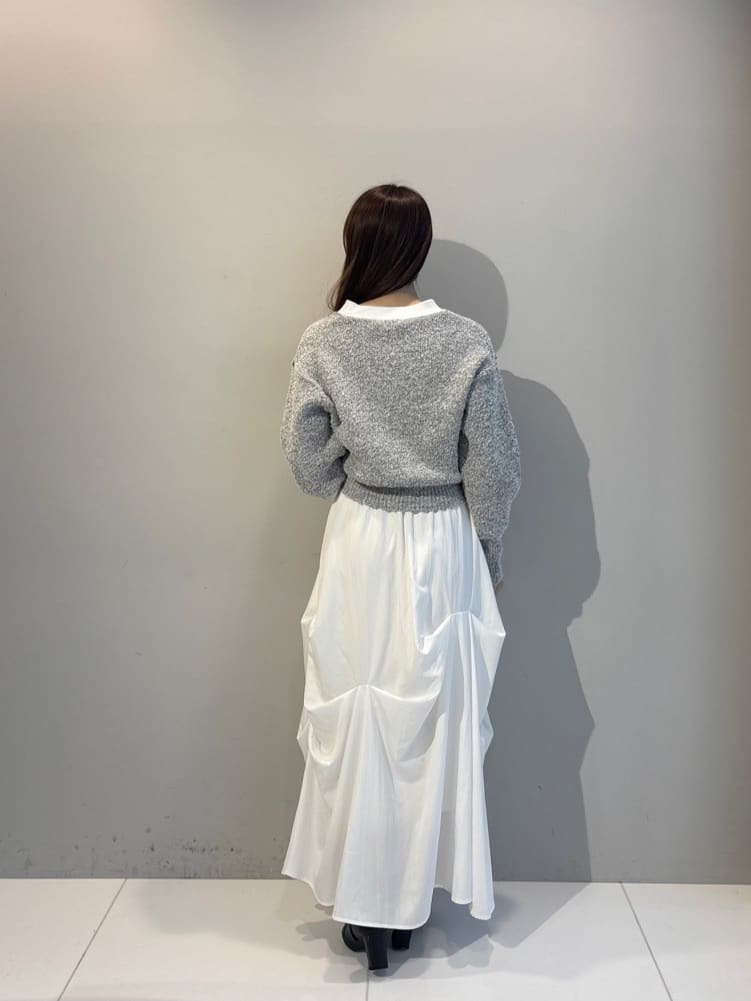norimiさんの「INDIVI｜ランダムタックスカート」を使ったコーディネート