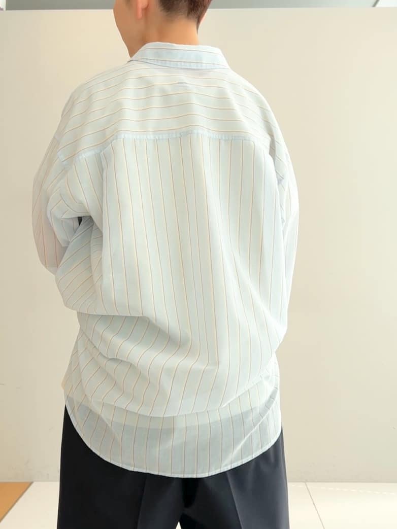 OCHIAIさんの「DRESSTERIOR｜シアー ストライプシャツ」を使ったコーディネート