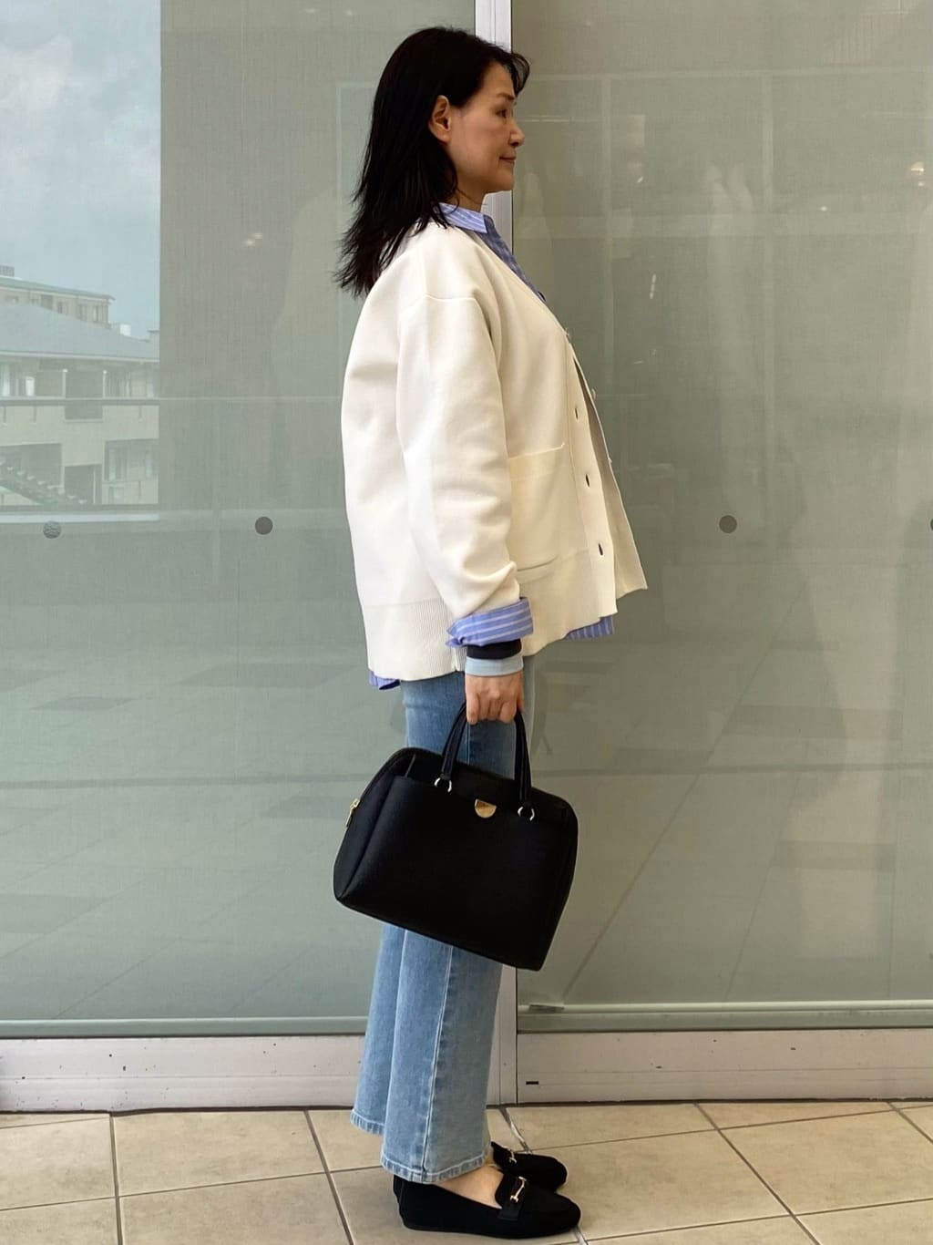 Jeanさんの「OPAQUE.CLIP｜バックシャンスキッパーシャツ【洗濯機OK】」を使ったコーディネート
