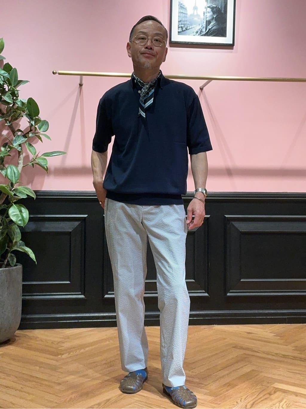 torigoeさんの「DRESSTERIOR｜【干場義雅&times;DRESSTERIOR/再入荷】ウォッシャブル ニットポロシャツ」を使ったコーディネート