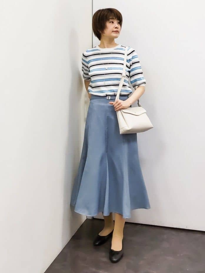 やまちゃんさんの「grove｜【洗える】麻調ノーカラーブルゾン」を使ったコーディネート