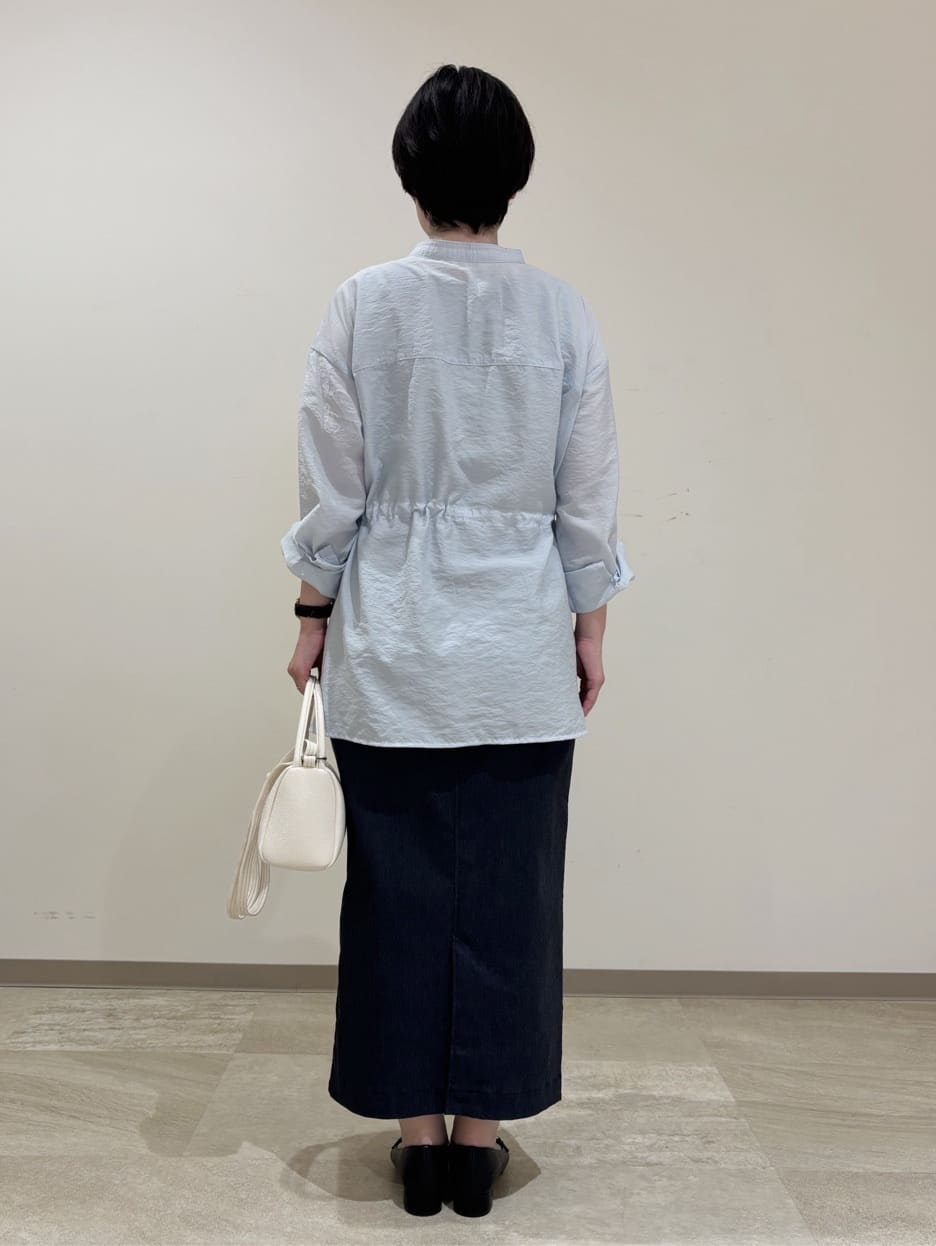 marikoさんの「grove｜高評価！【体型カバー・洗える】シアーサファリシャツジャケット」を使ったコーディネート