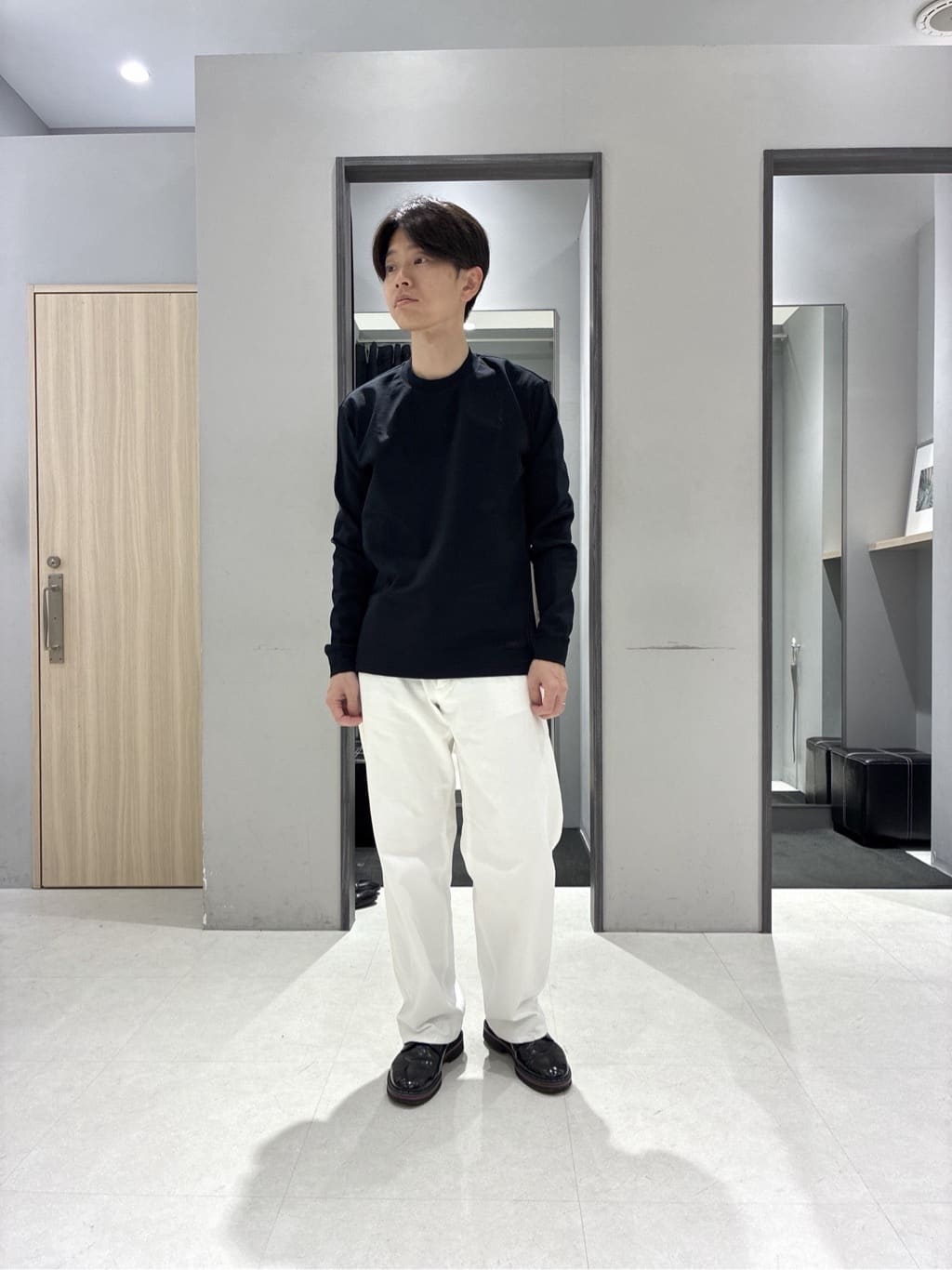 わいずみさんの「TAKEO KIKUCHI｜リネンライクカルゼ リブブルゾン」を使ったコーディネート