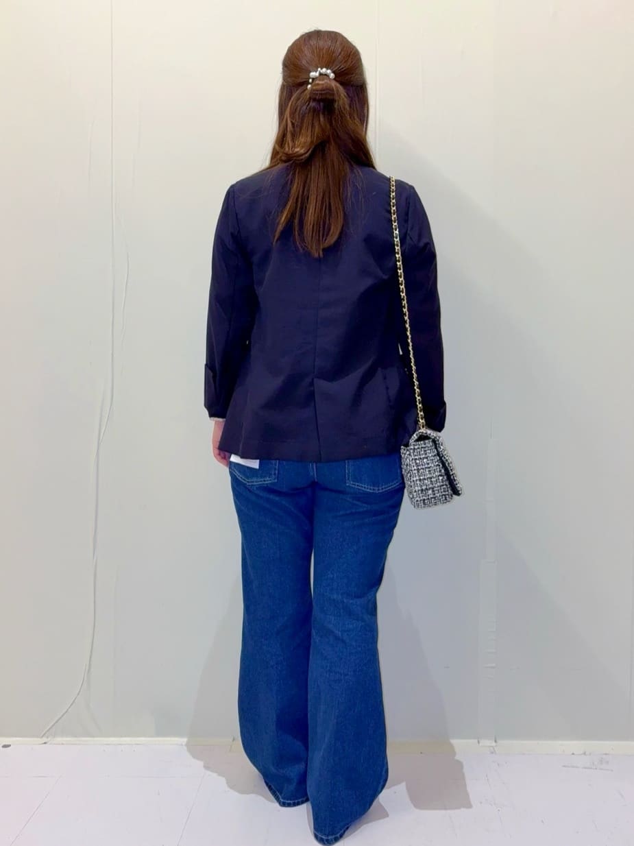 ayumiさんの「OPAQUE.CLIP｜【UVケア】6分袖タックスリーブニット《洗濯機OK／XS～LL／9col》」を使ったコーディネート