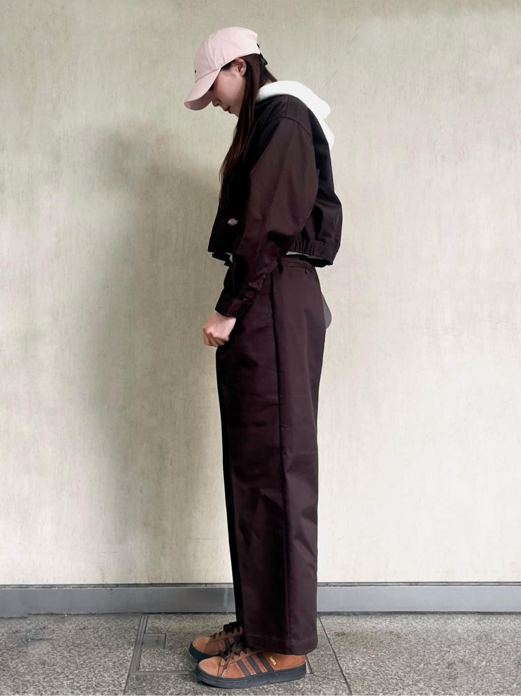ももさんの「OPAQUE.CLIP｜【Dickies(R)&times;OPAQUE.CLIP】ステンカラーブルゾン」を使ったコーディネート