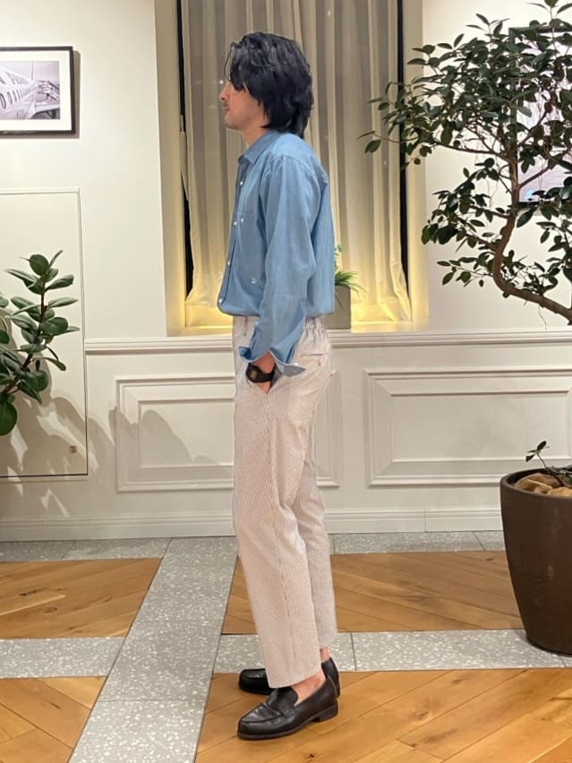 junyaさんの「DRESSTERIOR｜ユーズドデニムシャツ」を使ったコーディネート