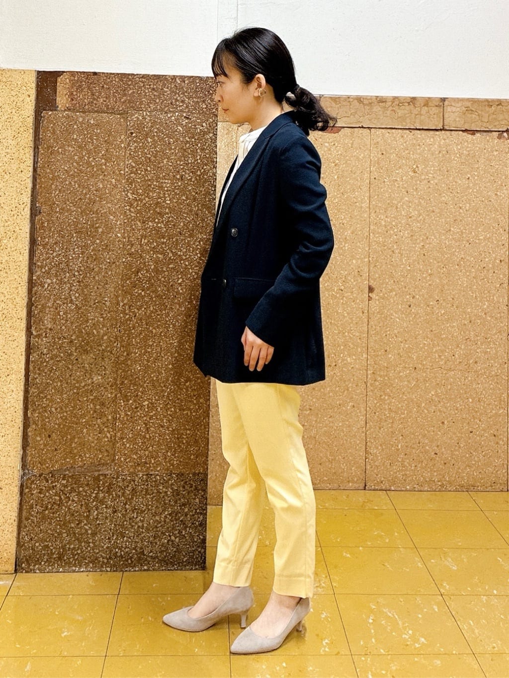 hattoriさんの「INDIVI｜【洗える／着心地楽ちん】ブラウス風ストライプカットソートップス」を使ったコーディネート