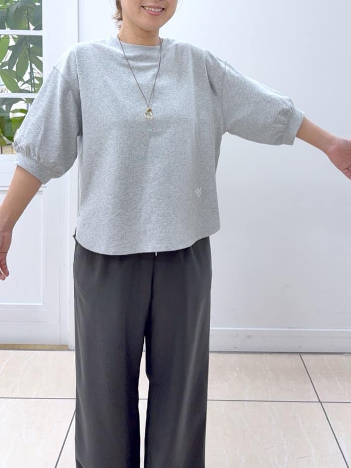 Osawaさんの「Dessin｜【360度可愛い】バックヘンリーカットソー5分袖」を使ったコーディネート