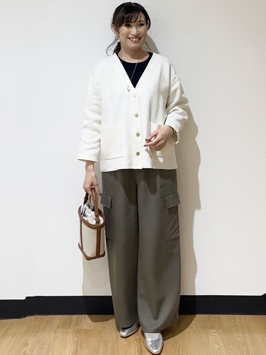 ayaさんの「Reflect｜【着回し力◎】ジャケット風ニットカーディガン」を使ったコーディネート