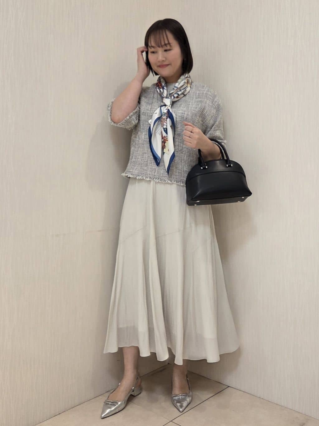 naokoさんの「UNTITLED｜◆【洗える】ツイードドルマンブラウス」を使ったコーディネート