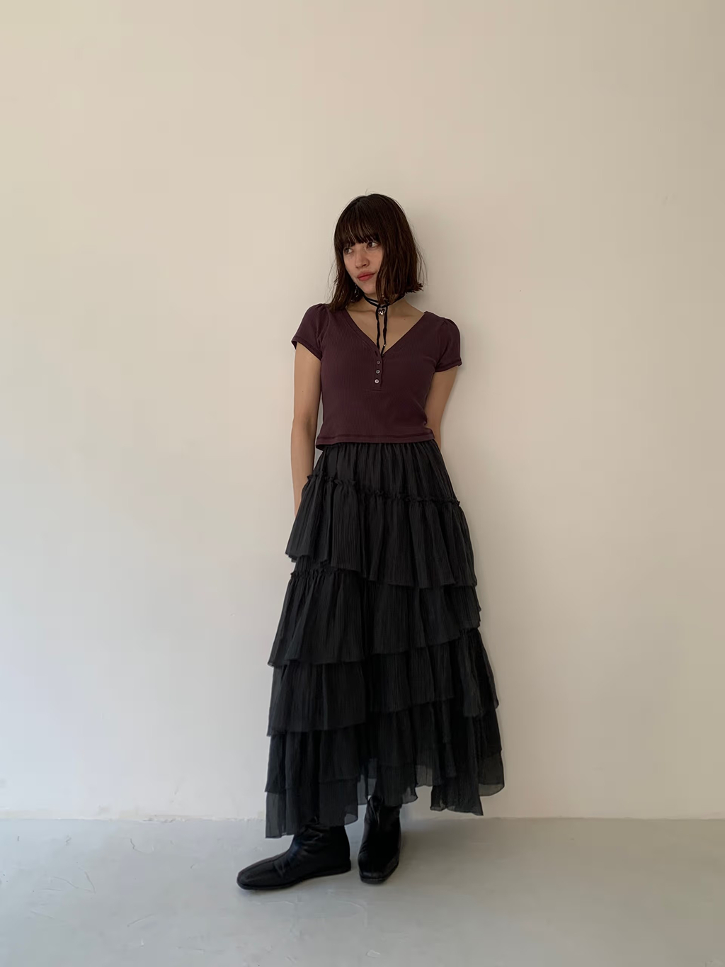 miyu maesakaさんの「CODE A｜M dramatic skirt」を使ったコーディネート
