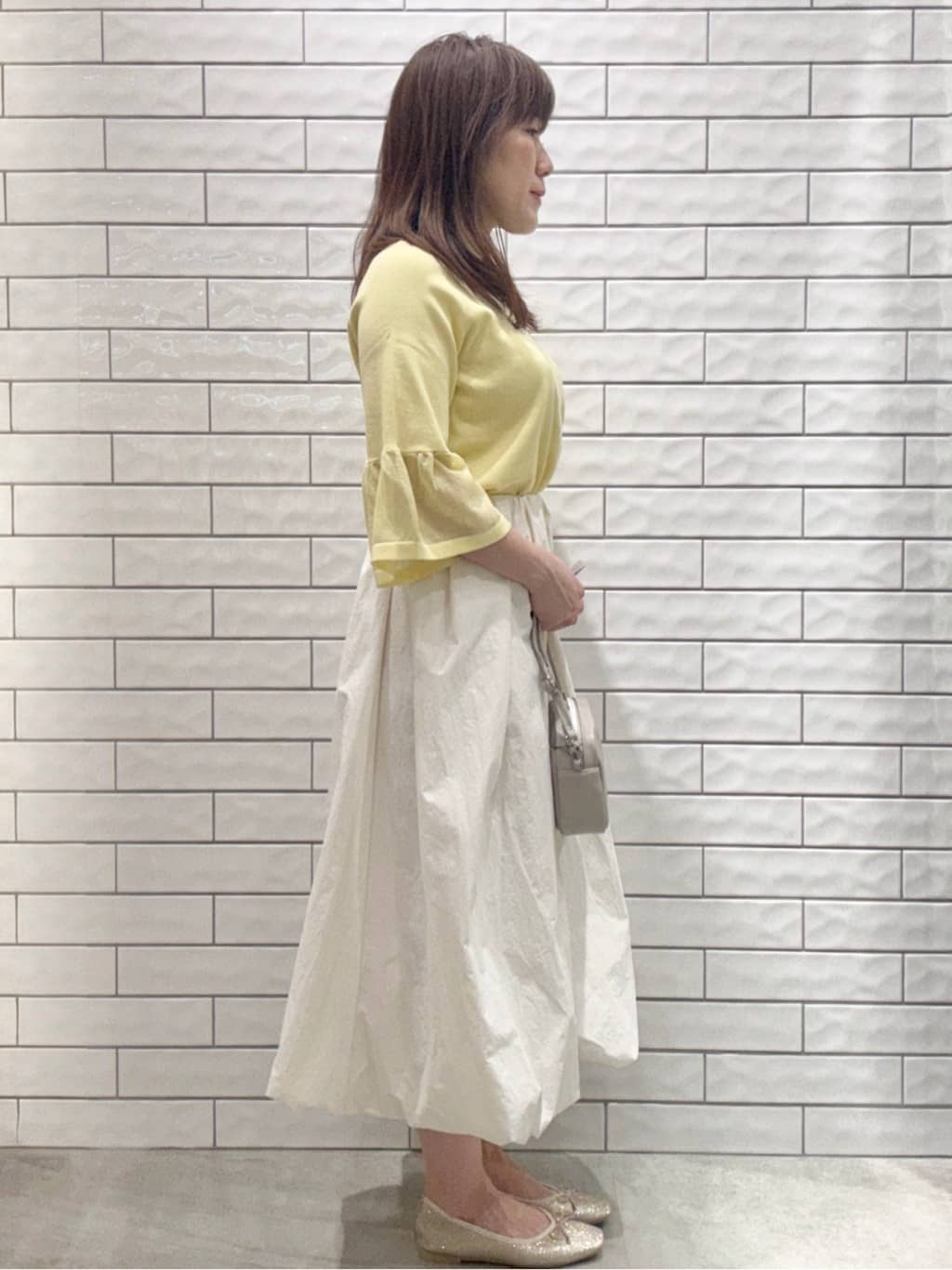 maichiさんの「OPAQUE.CLIP｜シアーフレアスリーブニット【洗濯機OK／抗ピル】」を使ったコーディネート