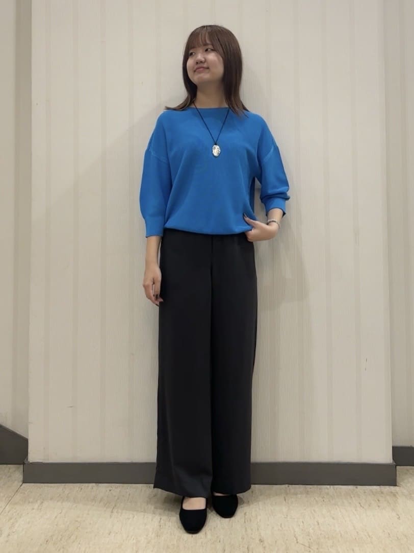 ちひさんの「INDIVI｜【接触冷感／透湿／着る日傘】イージーワイドパンツ」を使ったコーディネート